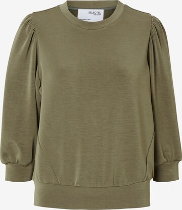 SELECTED FEMMESweater majica 'TENNY' - zelena boja: prednji dio