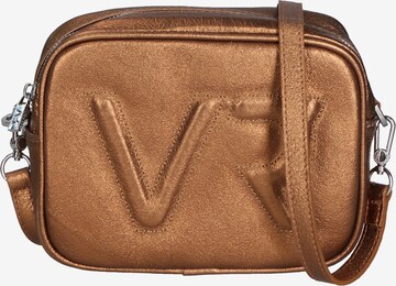 Borsa a tracolla 'Borsa a Tracolla Donna Pelle Laminata con Zip' di Virginia Rhinè in marrone: frontale