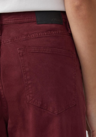 s.Oliver Wide leg Jeans 'Suri' in Rood