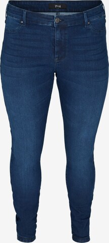 Zizzi - Skinny Jeggings em azul: frente