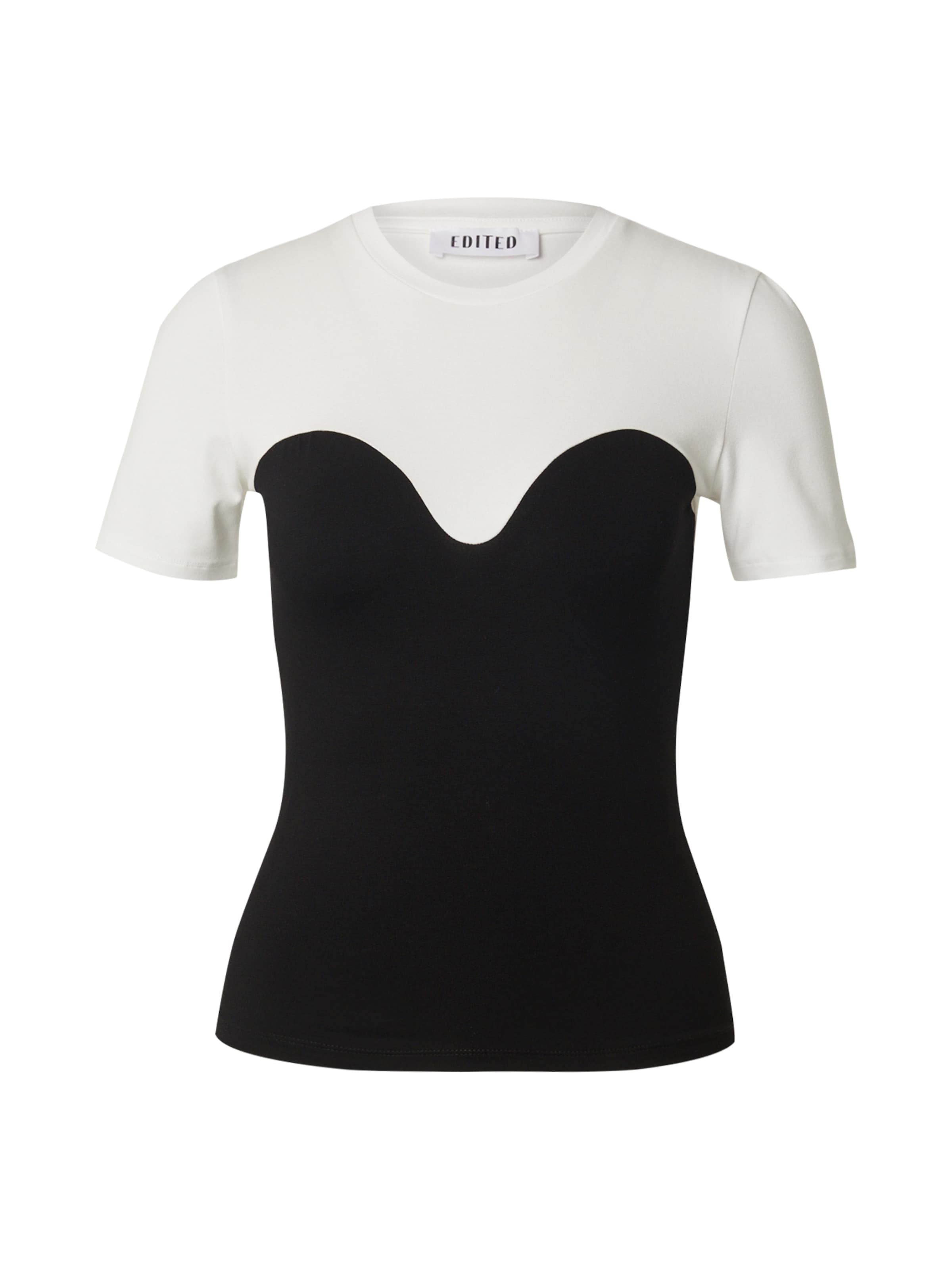 melns EDITED T-Krekls 'Editha': no priekšpuses