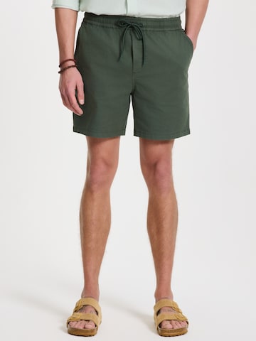 Shiwi Regular Broek 'Josh' in Groen: voorkant