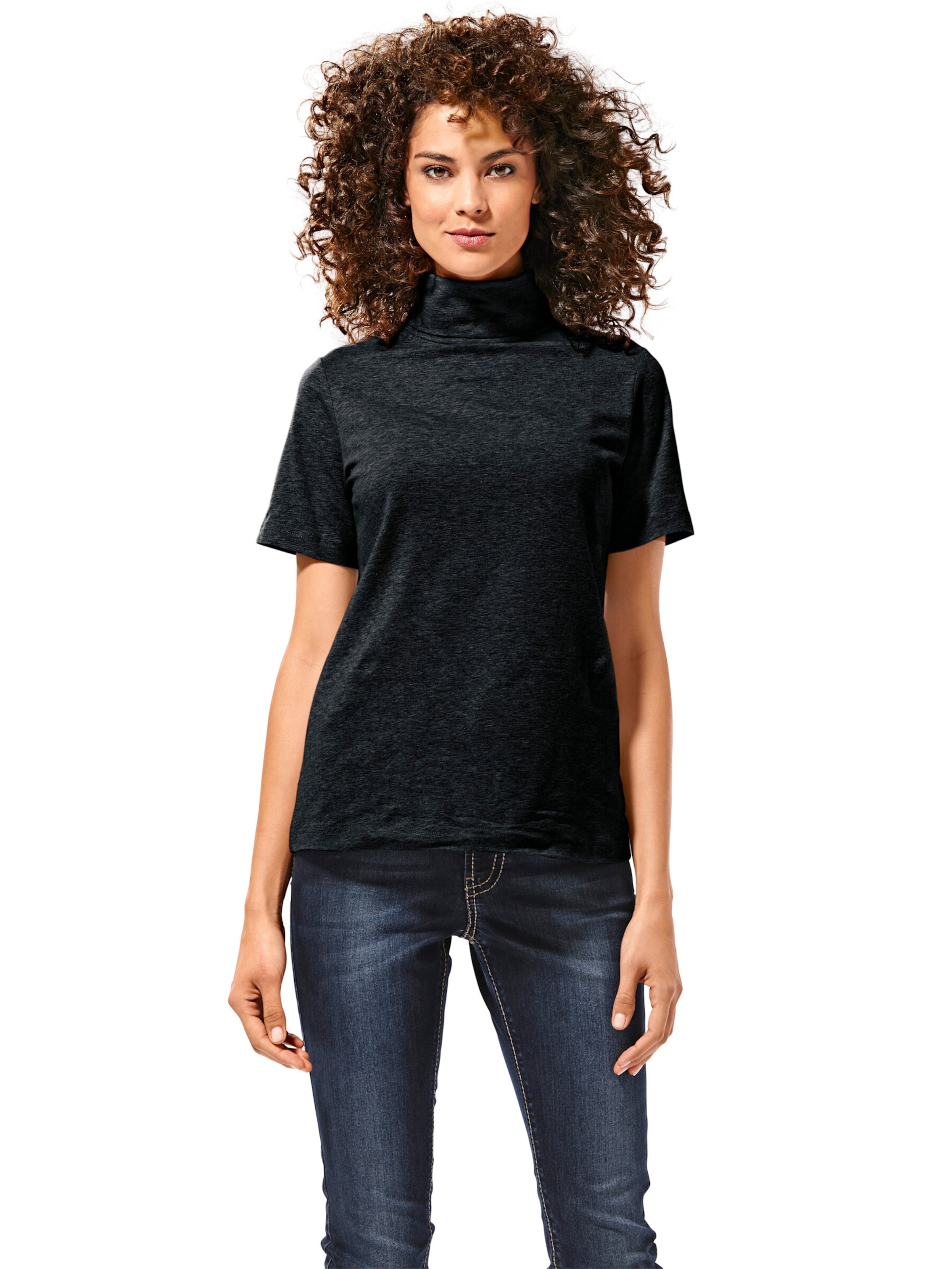 heine Shirt in Zwart: voorkant