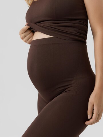 Skinny Leggings 'MLTia Jeanne' MAMALICIOUS en marron