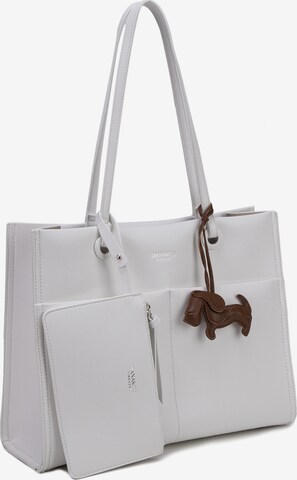 Shopper 'Borsa Shopper Donna Elora Lux - Pelle Vegana PU, Chiusura Magnetica' di Diana&Co. in bianco: frontale