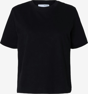 melns SELECTED FEMME T-Krekls 'SLFELSA': no priekšpuses