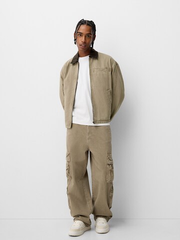 Bershka Loosefit Cargobukser i beige