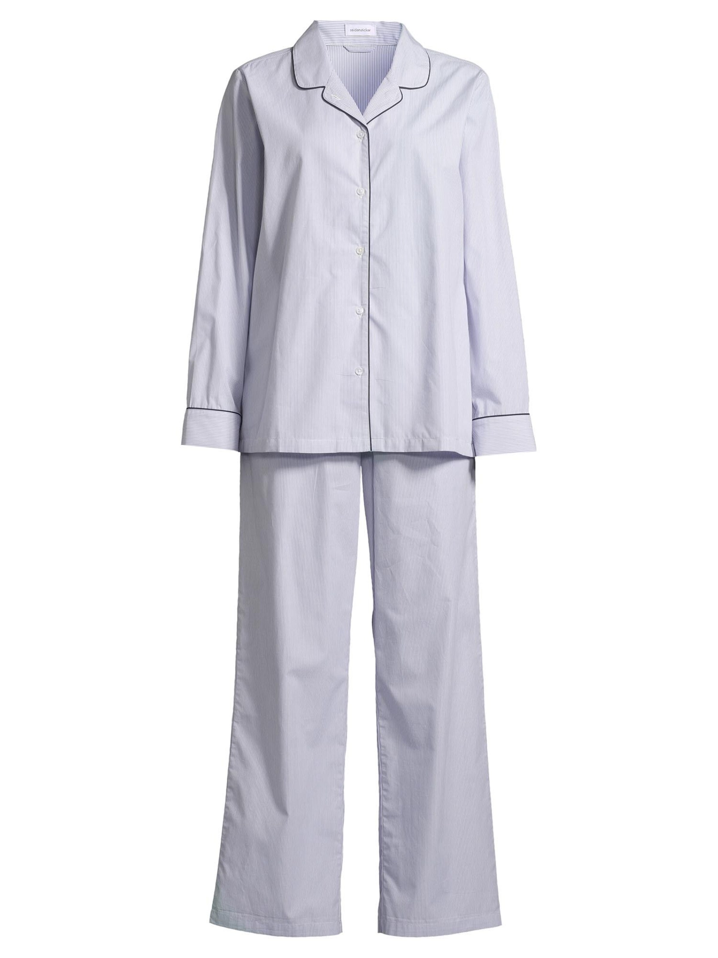 SEIDENSTICKER Pyjama 'Web'‌‌ in Blau: Vorderseite