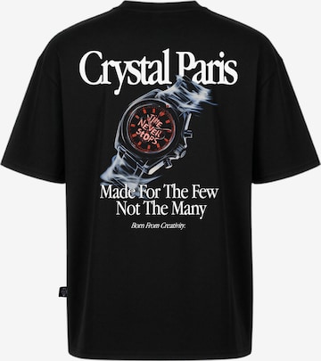 Crystal Paris Shirt 'Time' in Black: front