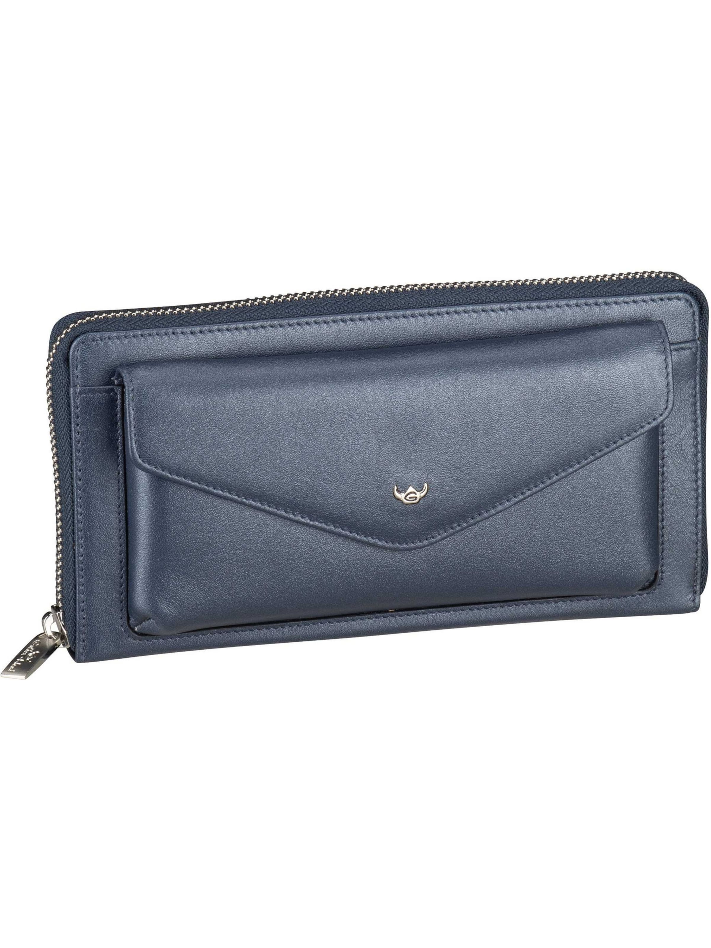 Portamonete 'Valencia' di GOLDEN HEAD in blu: frontale