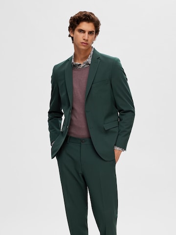 Slim fit Giacca da completo 'Liam' di SELECTED HOMME in verde: frontale