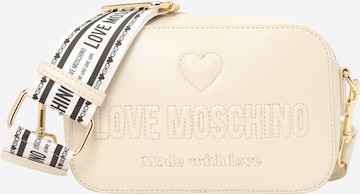 Sac à bandoulière Love Moschino en beige : devant