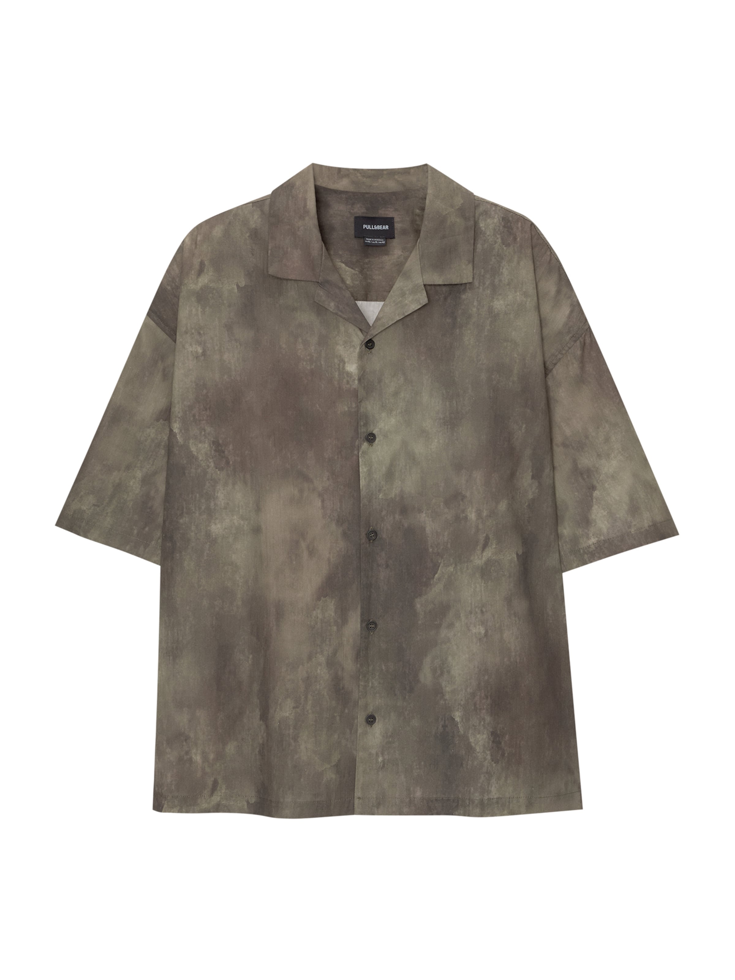 Pull&Bear Comfort Fit Риза в зелено: отпред