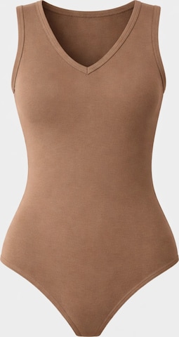 Body 'Leafletic Women’s Bodysuit' di LEAFLETIC in marrone: frontale