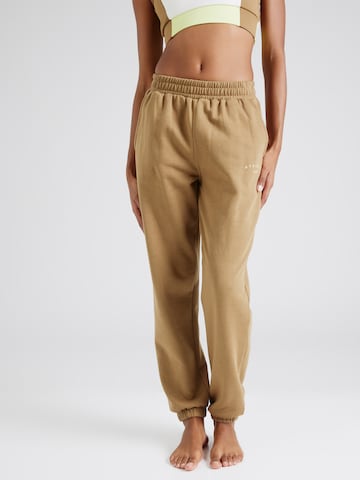 Athlecia Tapered Workout Pants 'Asport' in Brown: front
