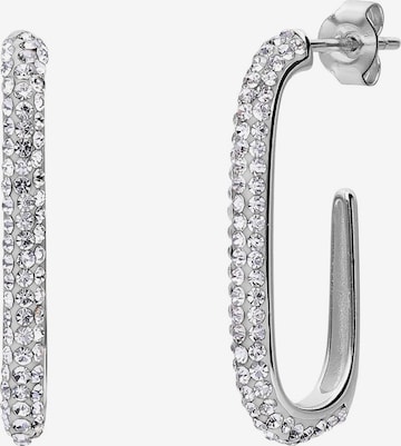 Lucardi Oorbellen 'Funkelndes Basic' in Zilver: voorkant