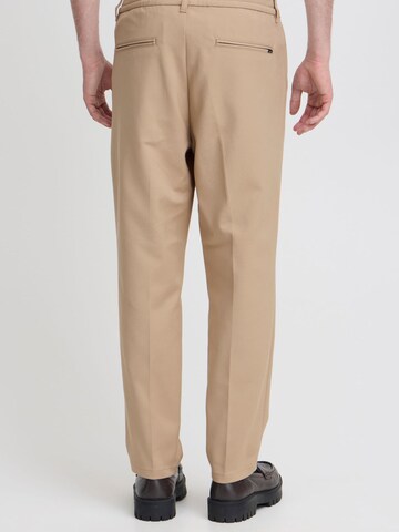 Casual Friday Tapered Bandplooibroek 'Marc' in Beige