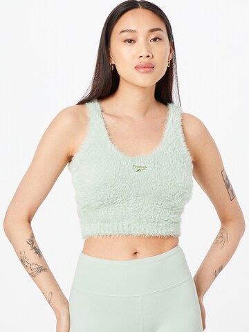 Tops en tricot Reebok en vert : devant