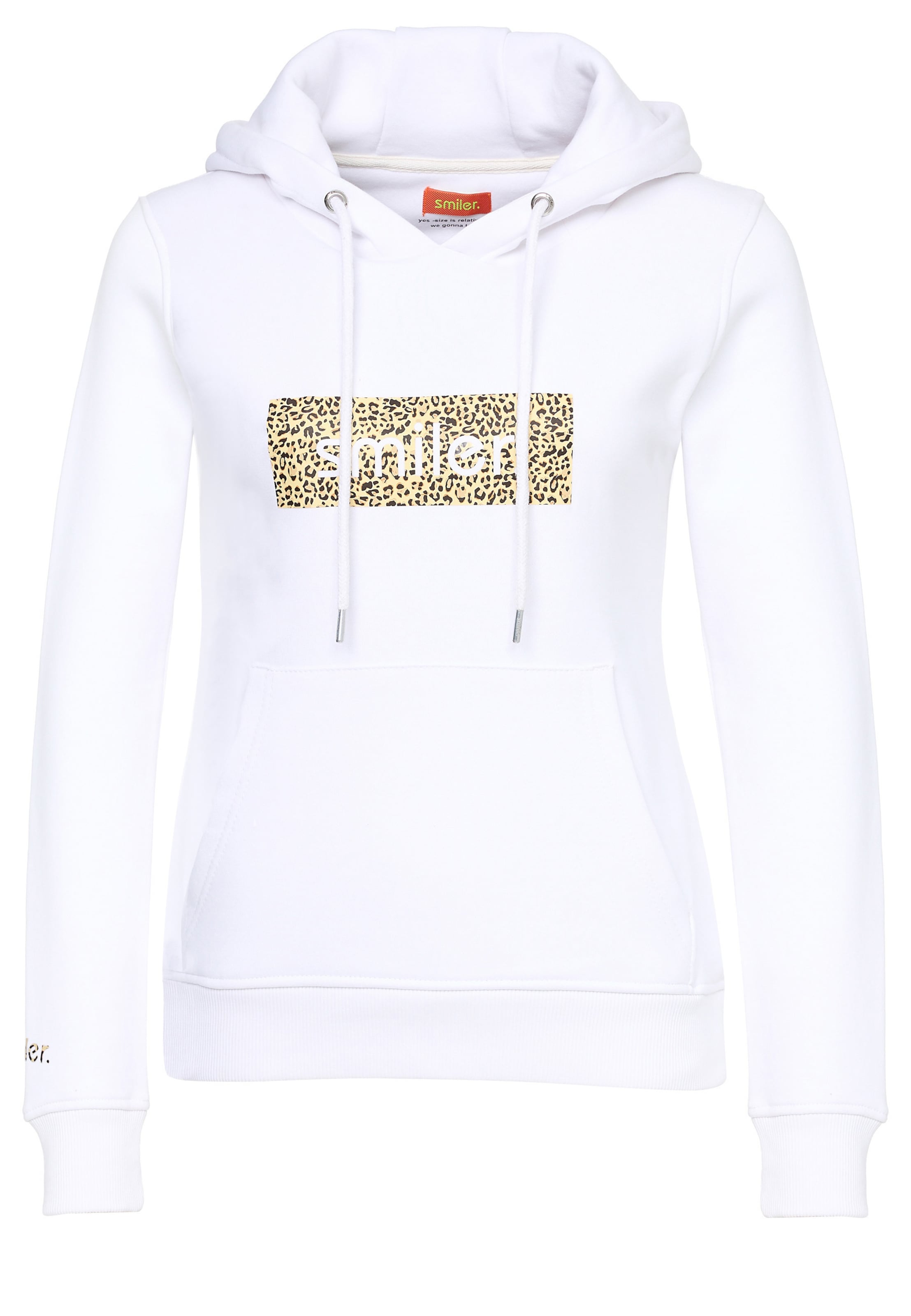 smiler. Sweatshirt 'Happy' in Weiß: Vorderseite