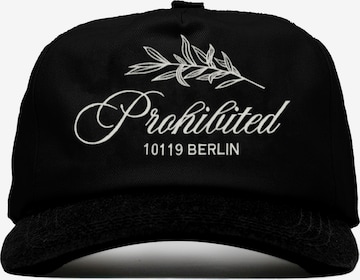 Prohibited Cap in Black: front