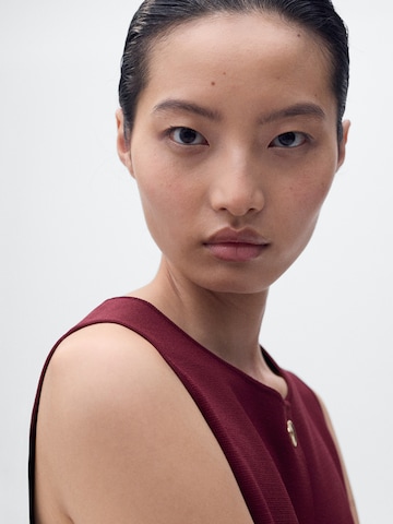 MANGO Gebreide bodywarmer 'YOLANDO' in Rood