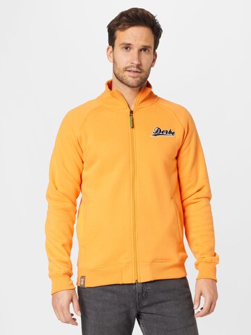 Derbe Sweat jacket in Orange: front