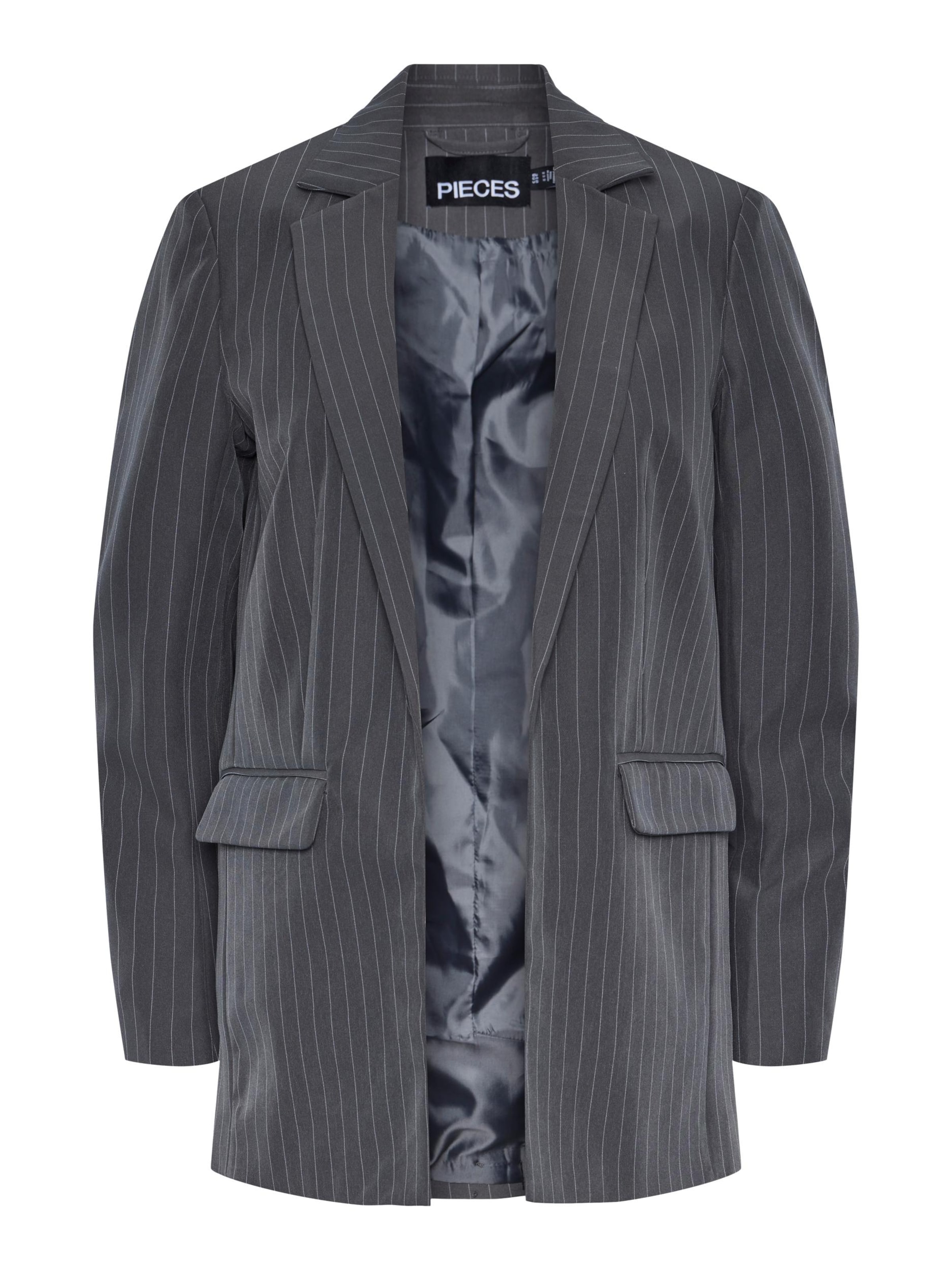 PIECES Blazer 'PCBOZZY' in Grey: front