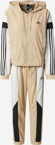 ADIDAS PERFORMANCE Tracksuit 'Gametime' in Beige: front