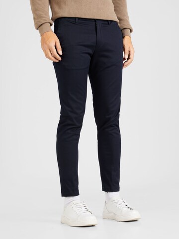 DRYKORN Tapered Chino Pants 'AJEND' in Blue: front
