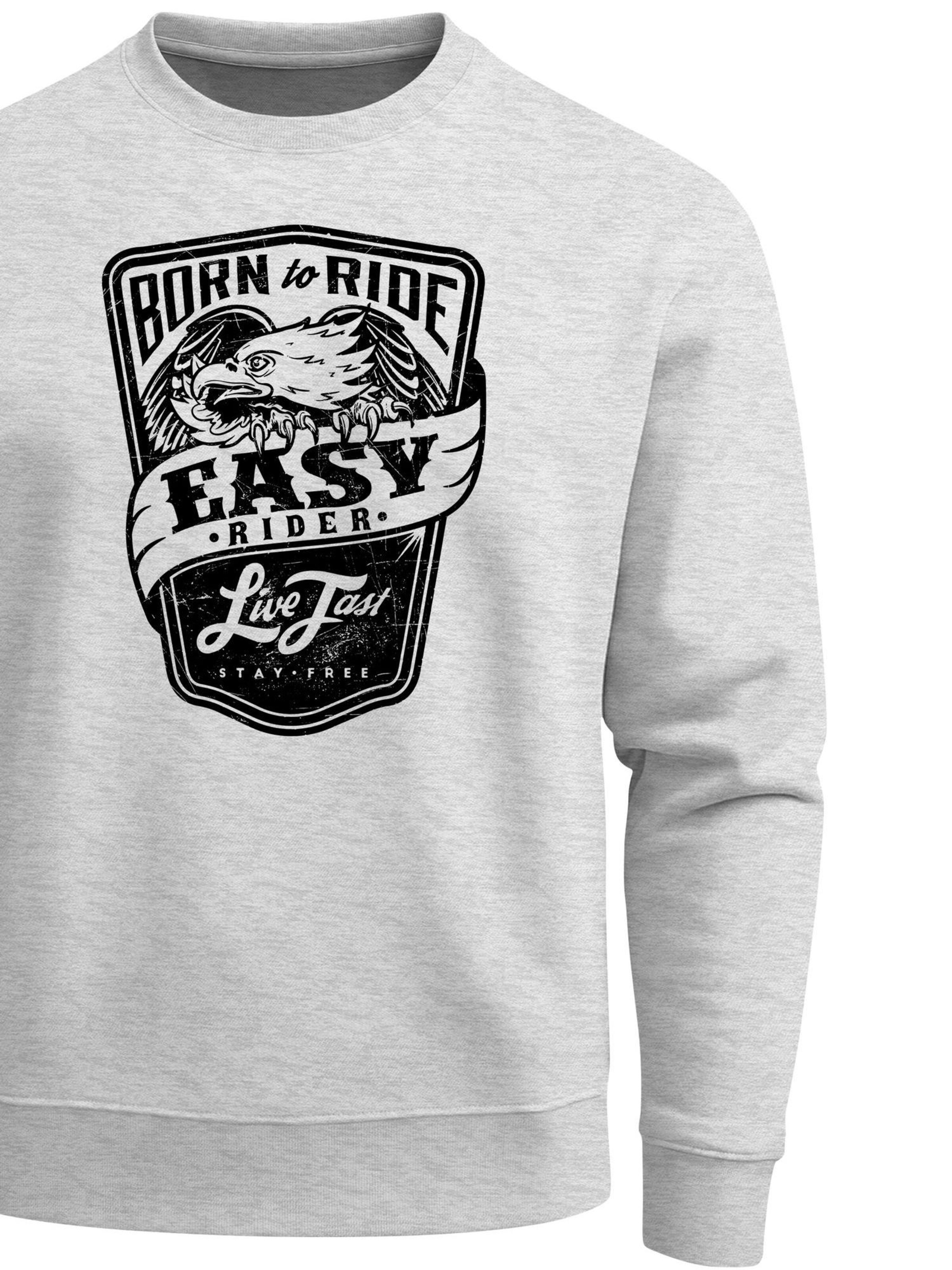 Neverless Sweatshirt 'Easy Rider' in Grey
