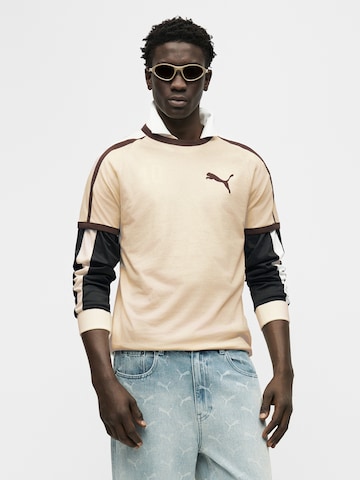 PUMA Μπλουζάκι 'T7 Big Cat Ringer' σε λευκό