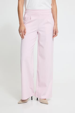 Wide Leg Pantalon 'IHKate' ICHI en rouge : devant