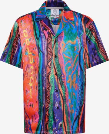 Carlo Colucci Comfort fit Overhemd ' DeManincor ' in Gemengde kleuren: voorkant