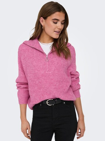 Pull-over 'ONLBaker' ONLY en rose : devant