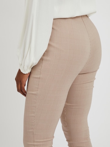 VILA Skinny Leggingsit 'Laura Lou' värissä beige