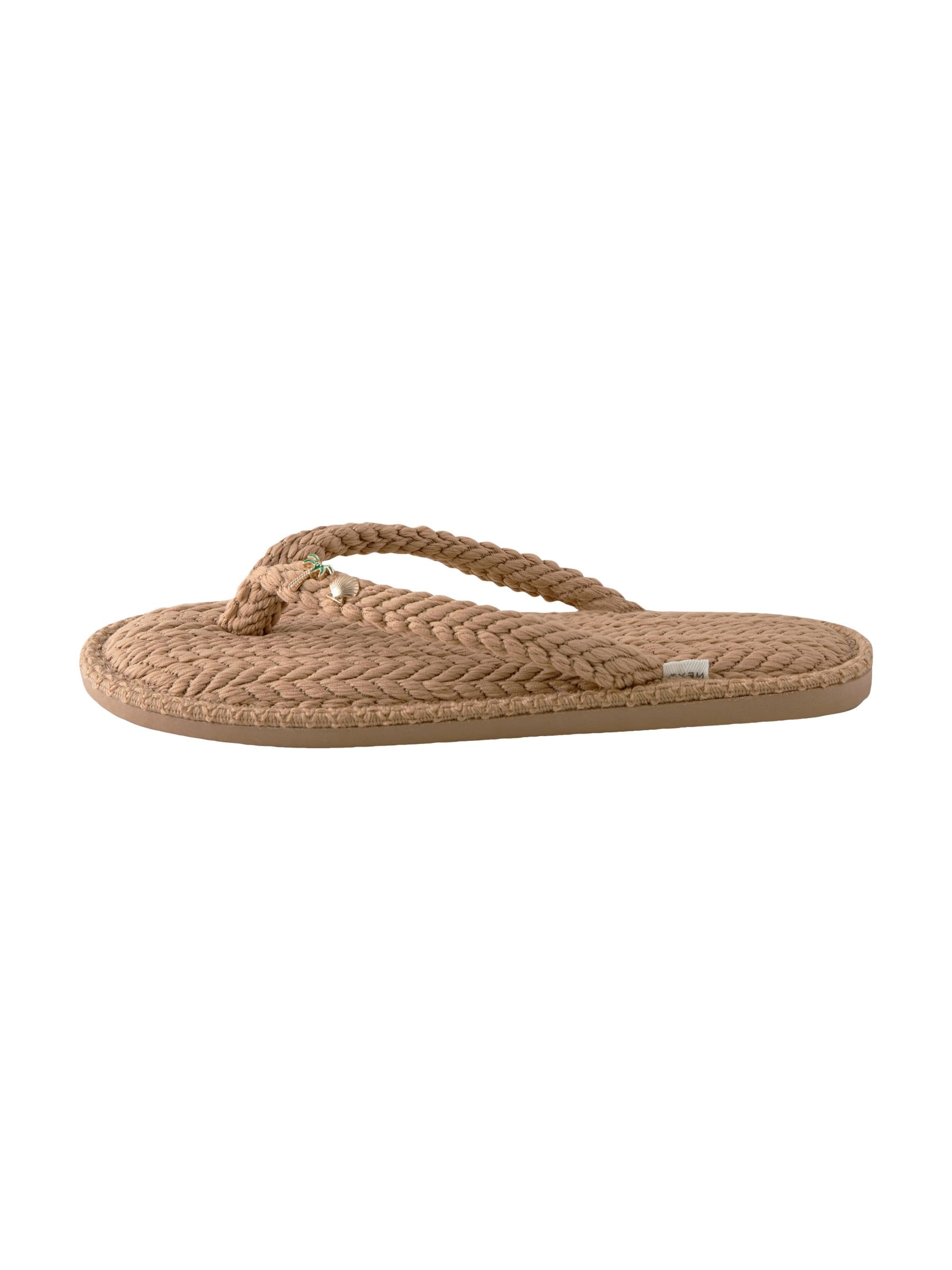 Next Teenslipper in Beige: voorkant