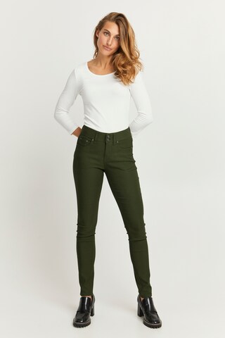 Fransa Skinny Chino Pants 'Zalin' in Green