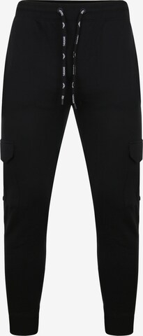 Tapered Pantaloni cargo 'Stefan' di Threadbare in nero: frontale