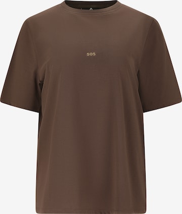 SOS T-Shirt 'Mera' in Braun: Vorderseite