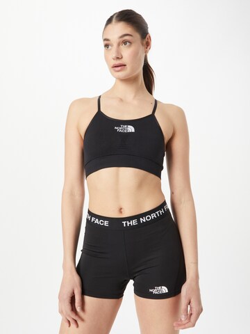 THE NORTH FACE Bustier Sport-BH in Schwarz: predná strana