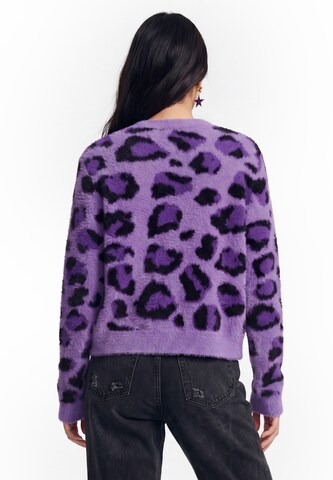 myMo ROCKS - Casaco de malha em roxo