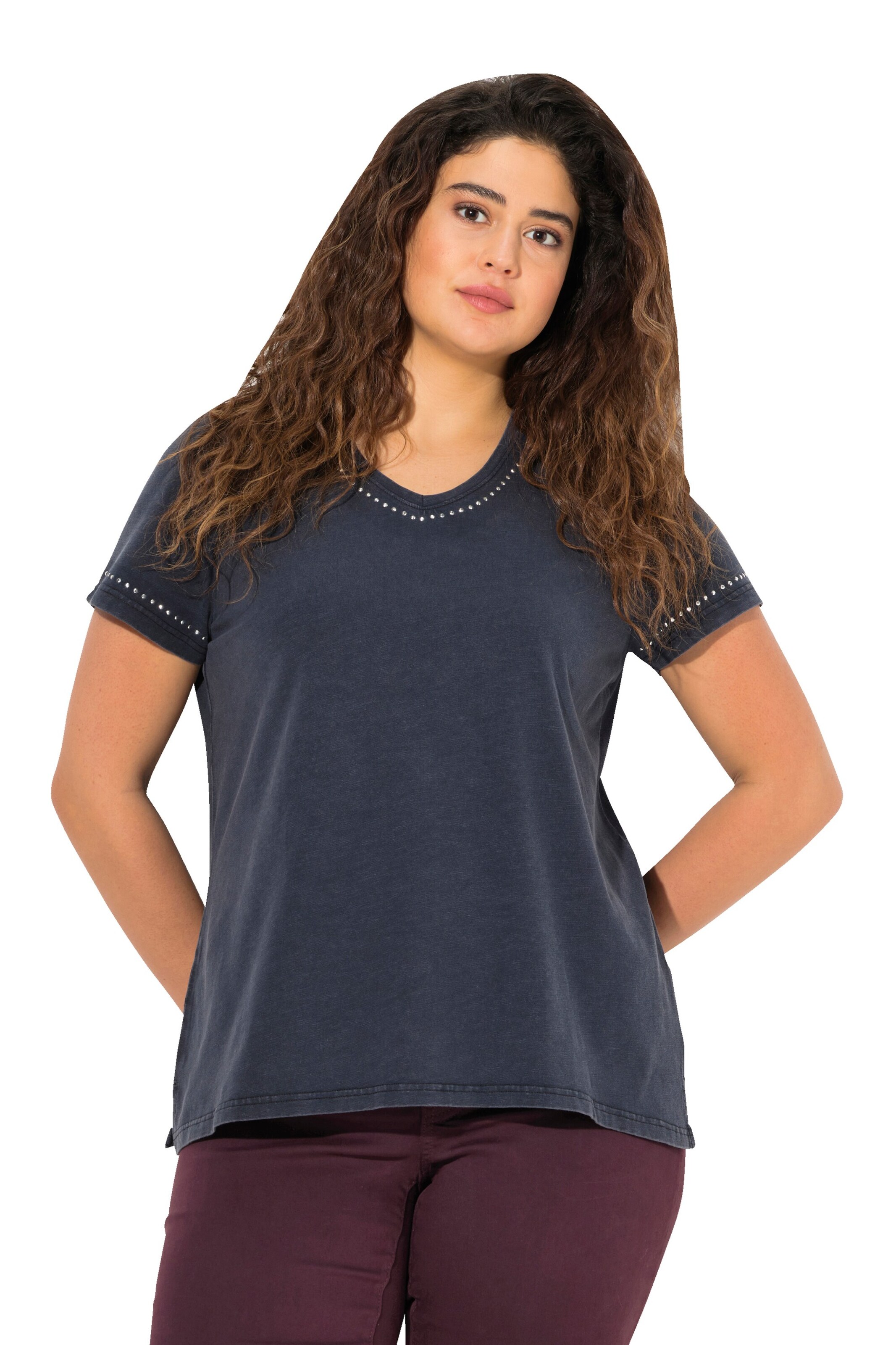 Ulla Popken Shirt in Grijs: voorkant