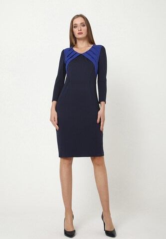 Madam-T Sheath Dress 'AMRITA' in Blue: front