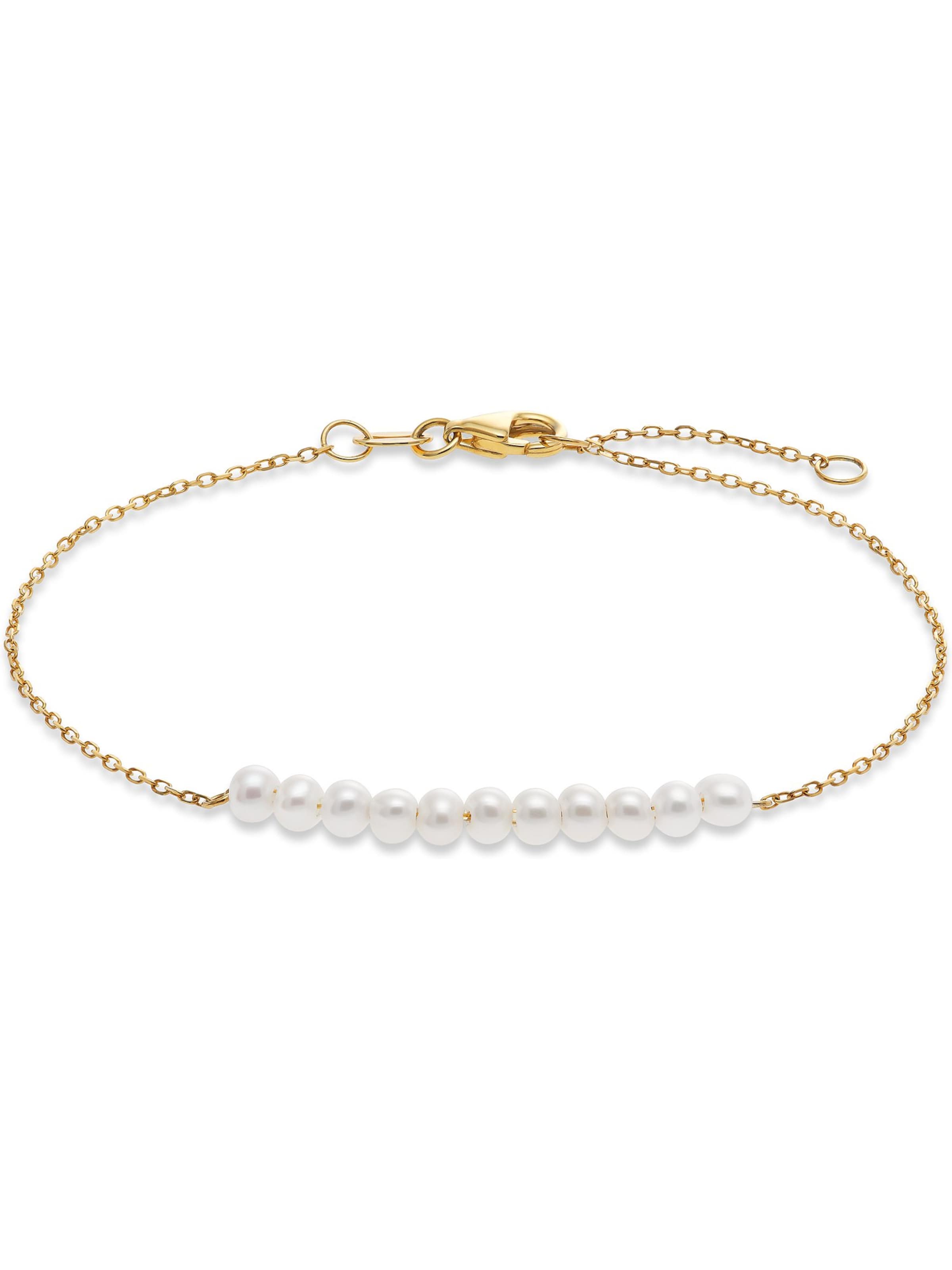 CHRIST Armband in gold / perlweiß, Produktansicht