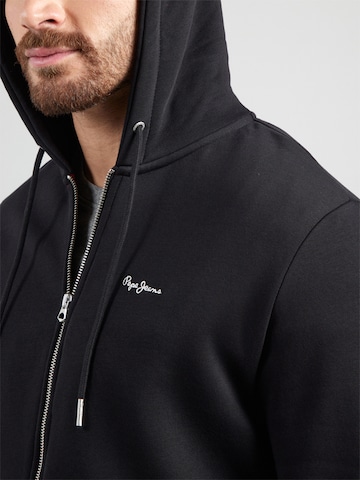 Pepe Jeans - Sudadera con cremallera 'Griffin' en negro