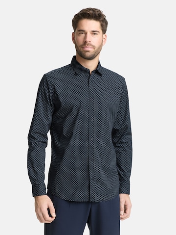 TOM TAILOR Slim fit Button Up Shirt in Blue: front