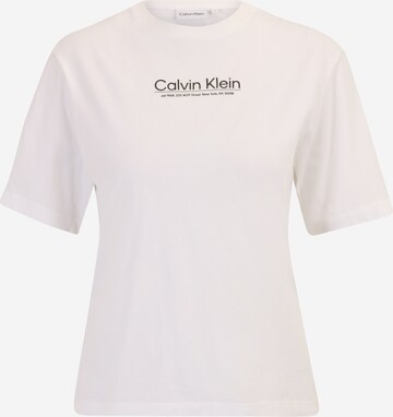 T-shirt Calvin Klein en blanc : devant