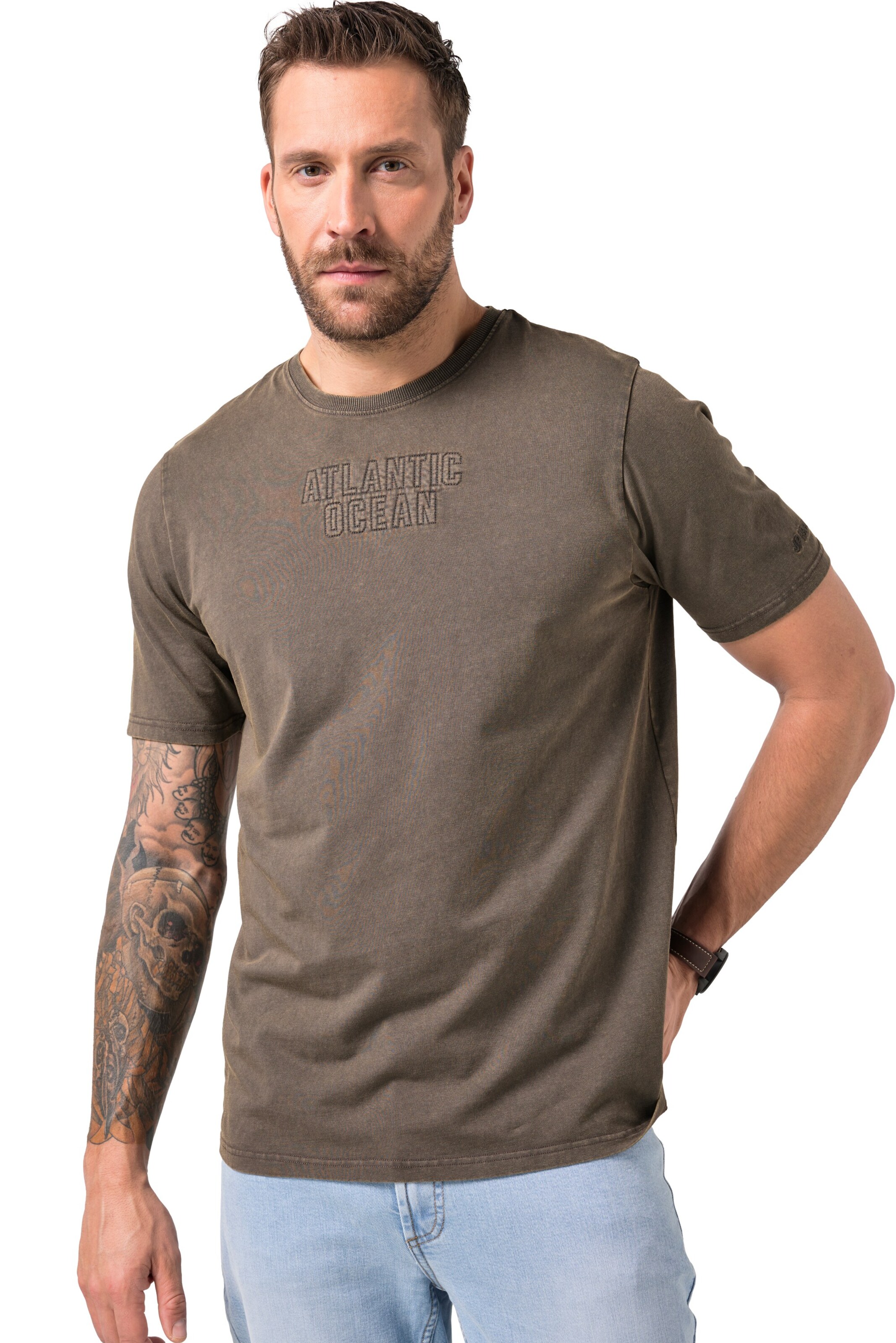 JP1880 T-Shirt in Braun: Vorderseite