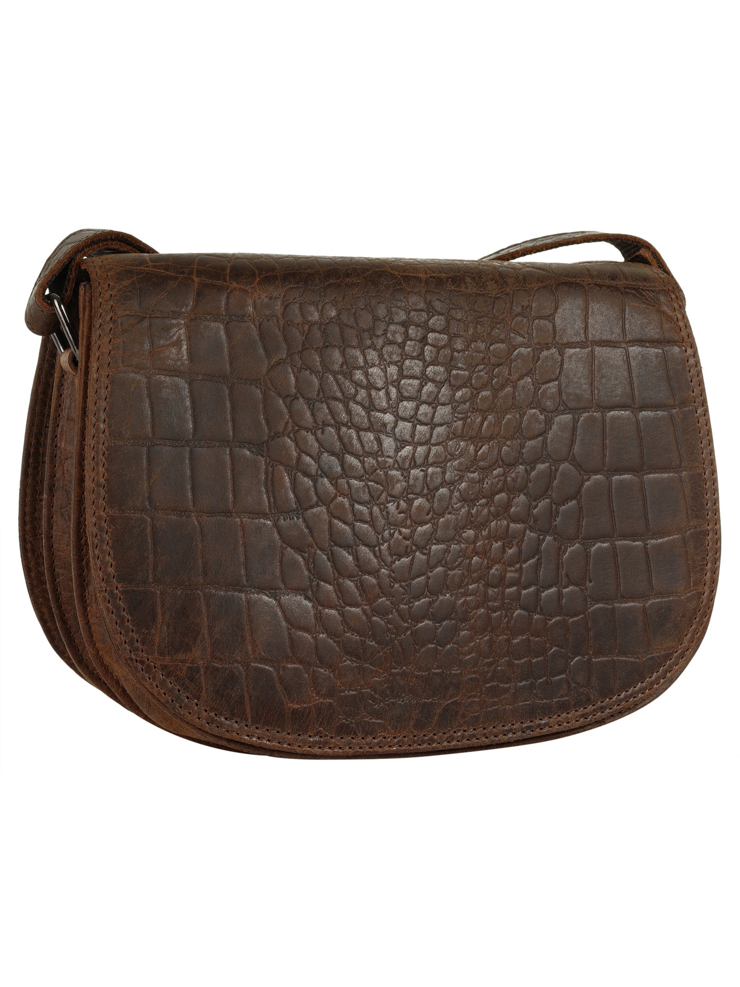 Cluty Crossbody Bag in Brown: front