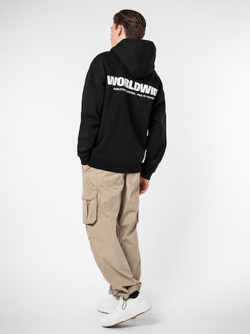 Sublevel Sweatshirt 'Worldwide' in Zwart